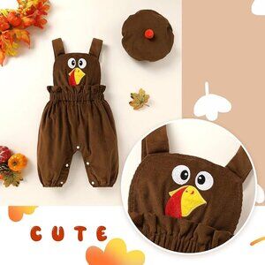NEW! Baby Boy Girl Overalls Newborn Infant Corduroy Suspender Pants Turkey 😊